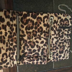 Leopard Print Chain Strap Women's Bag